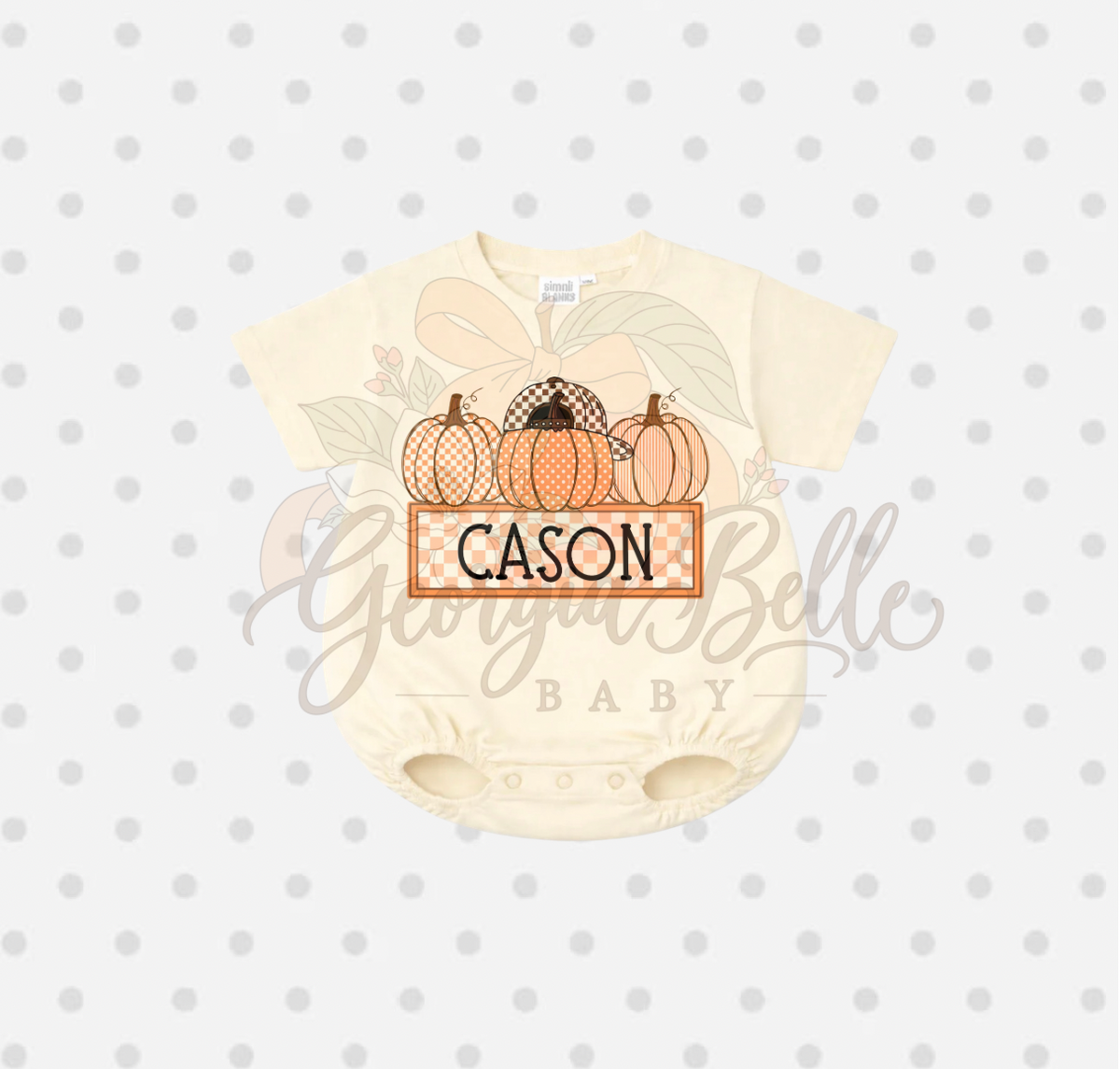 Boy Pumpkin Nameplate