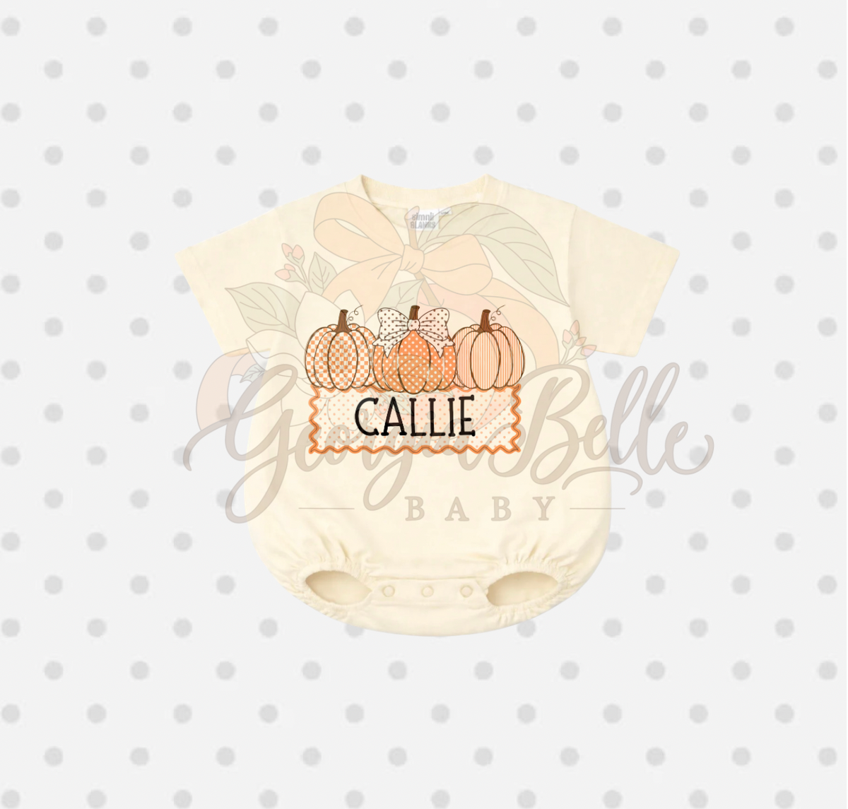 Girl Pumpkin Nameplate