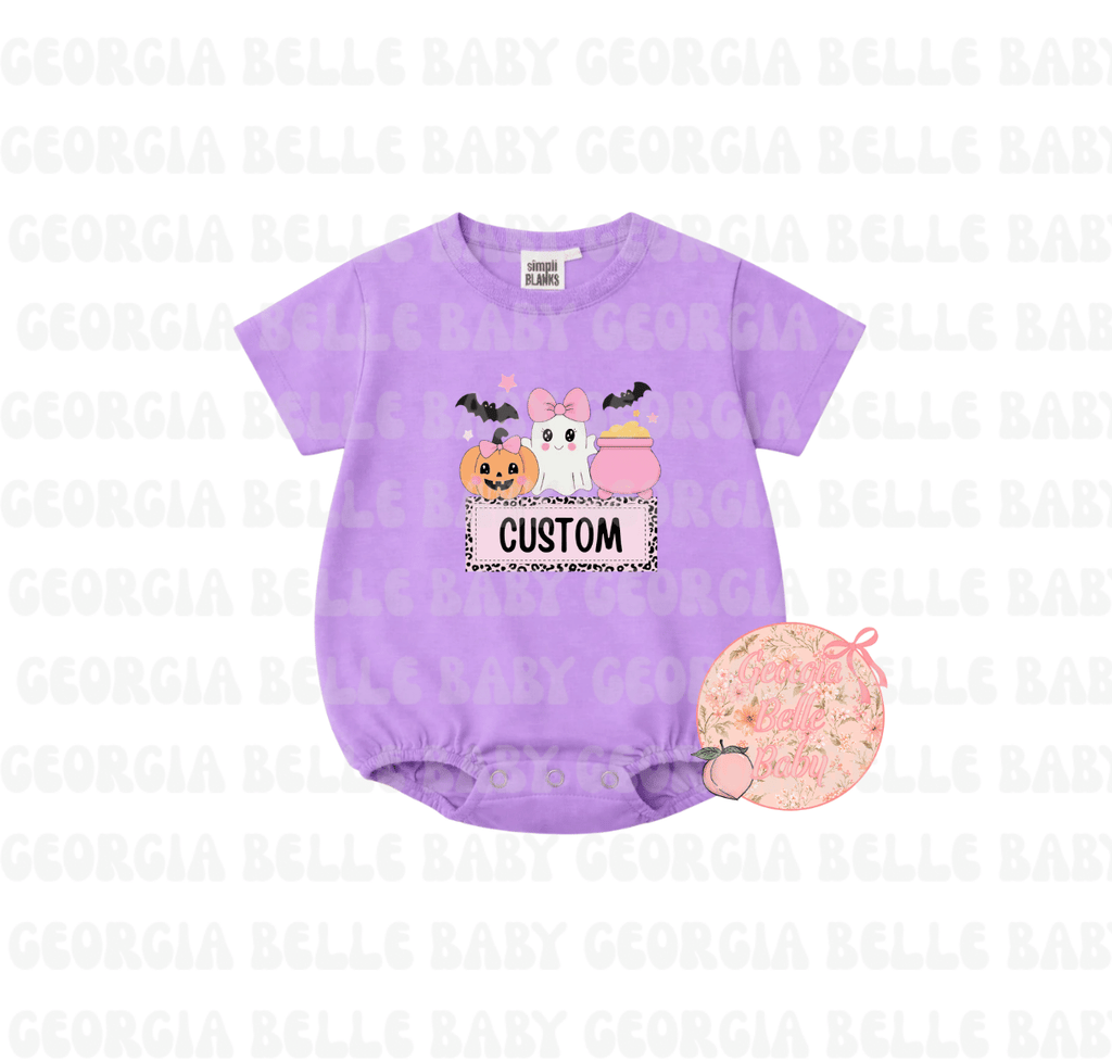 Pink Halloween Nameplate