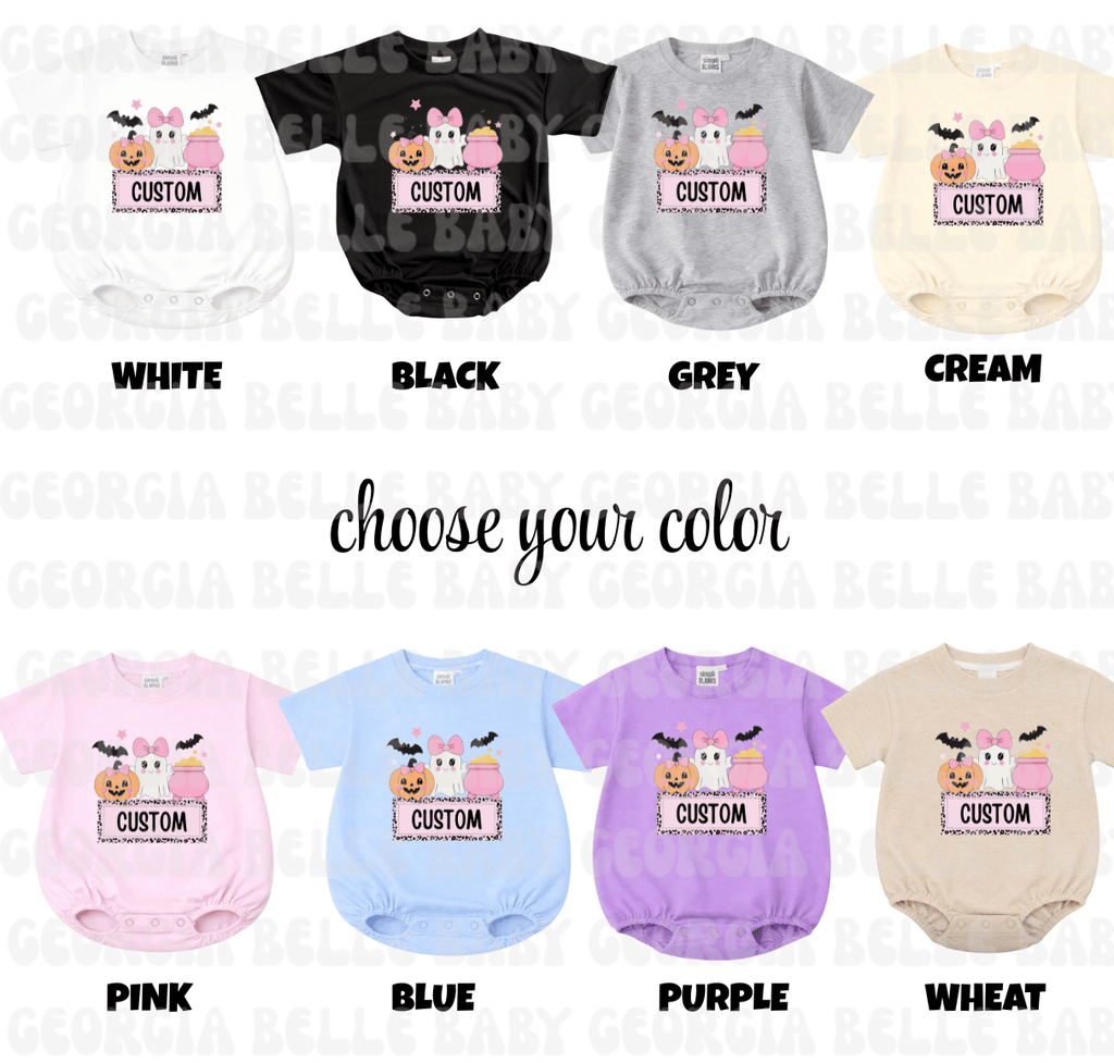 Pink Halloween Nameplate