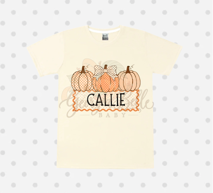 Girl Pumpkin Nameplate