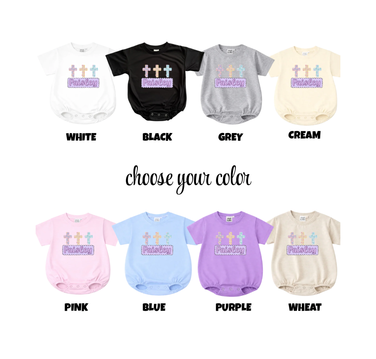 Pastel Cross Nameplate