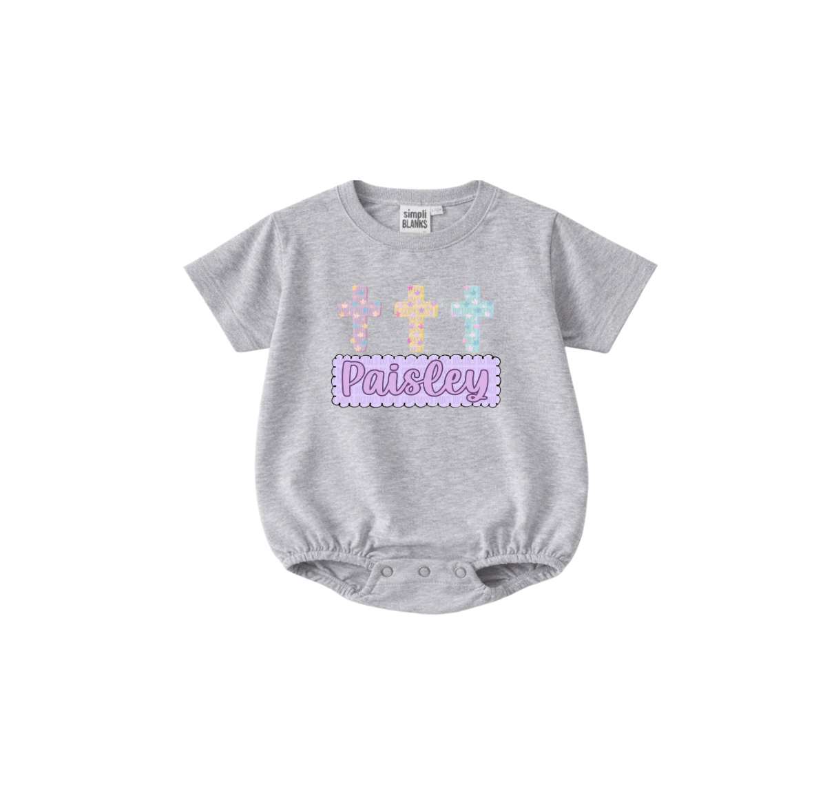 Pastel Cross Nameplate