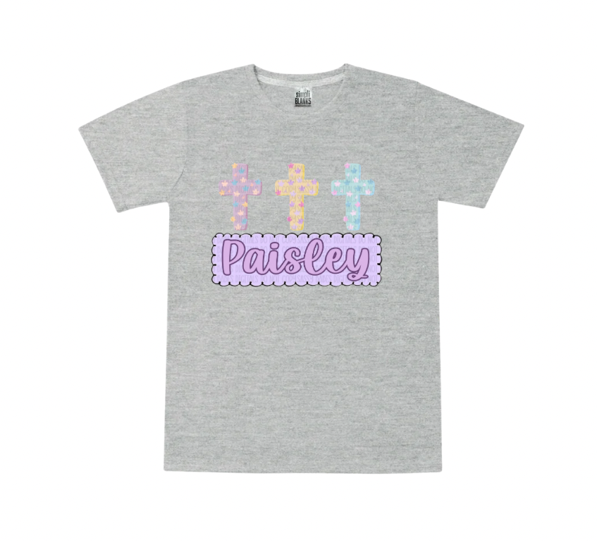 Pastel Cross Nameplate
